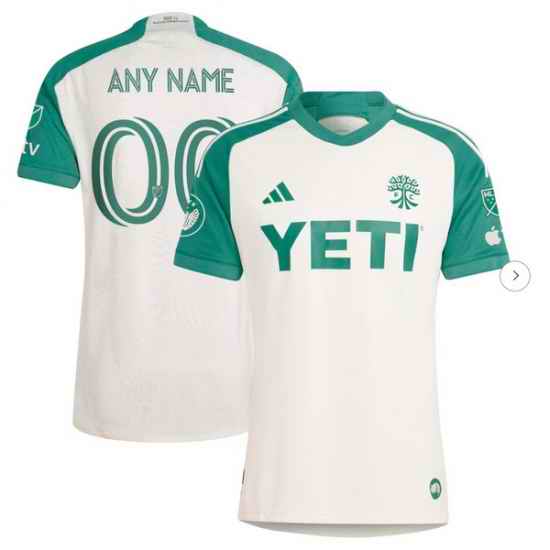 Mens Austin FC adidas Tan 2024 The Armadillo Kit Authentic Custom Jersey